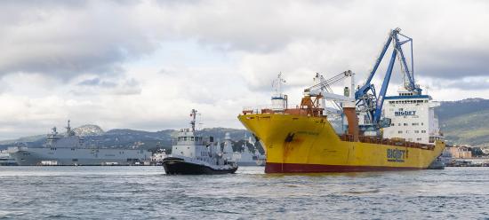 Livraison d'une Grue destinée aux futures Opérations de Maintenance des Sous-Marins nucléaires d'Attaque de Type Suffren Livraison d'une Grue destinée aux futures Opérations de Maintenance des Sous-Marins nucléaires d'Attaque de Type Suffren
