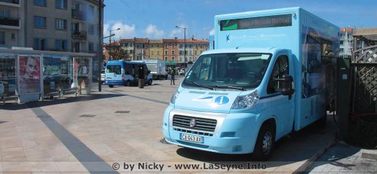 L’Agence seynoise du Réseau Mistral est en Rénovation: Un Bus Infos prend le Relais à l'Entrée du Parc de la Navale L’Agence seynoise du Réseau Mistral est en Rénovation: Un Bus Infos prend le Relais à l'Entrée du Parc de la Navale
