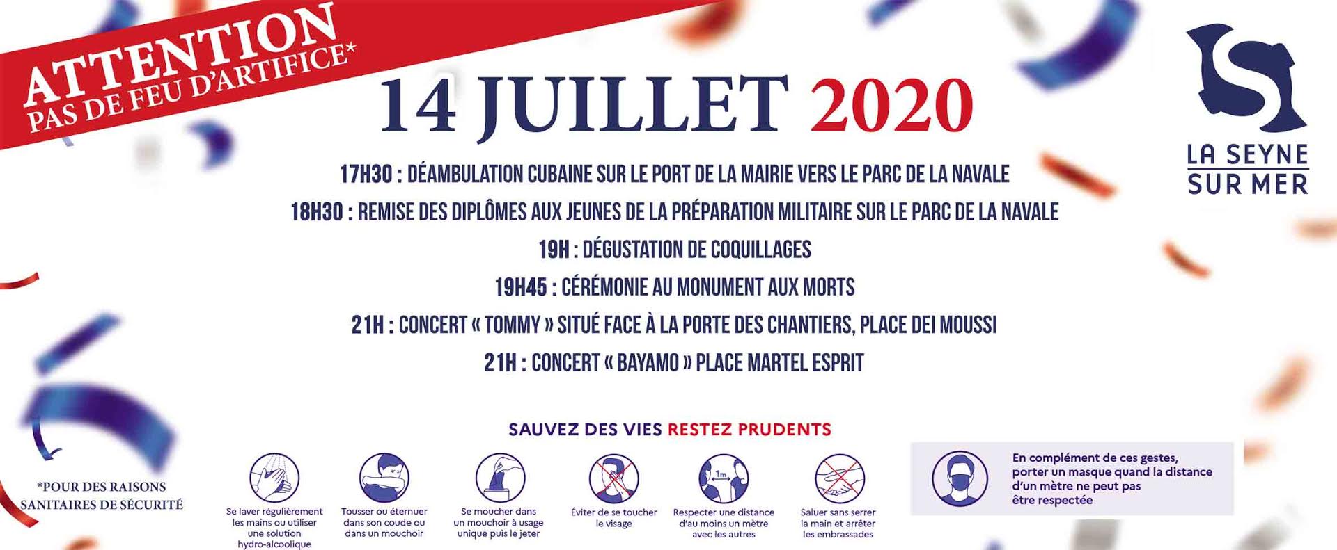 La Fête Nationale 2020 à La Seyne sur Mer, le 14 Juillet - La Fête Nationale 2020 à La Seyne sur Mer, le 14 Juillet -
