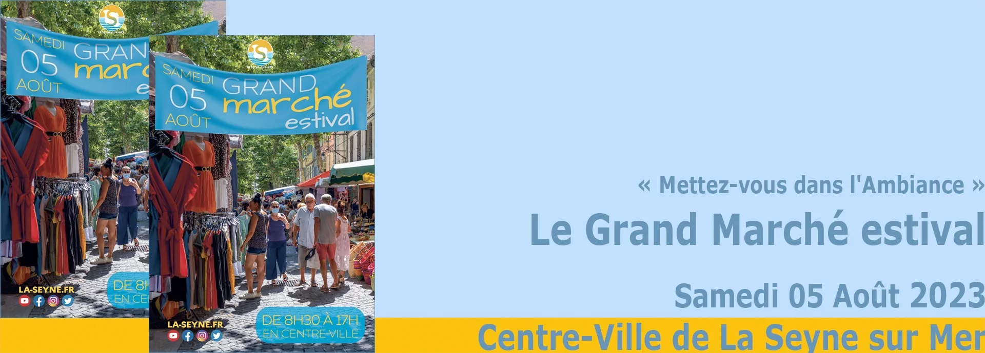 La Seyne: Grand Marché estival&nbsp;en Centre-Ville, le 05/08/2023 -