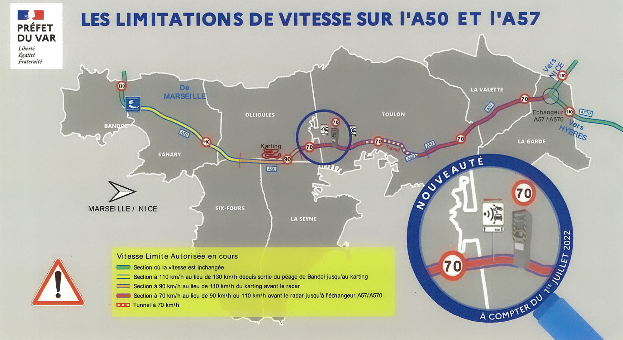 La Seyne - SÉCURITÉ ROUTIÈRE: Adaptation des Conditions de Vitesse sur l’A50 - La Seyne - SÉCURITÉ ROUTIÈRE: Adaptation des Conditions de Vitesse sur l’A50 -